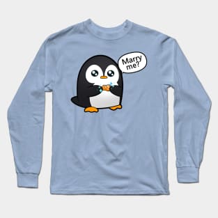 Marry Me Penguin Long Sleeve T-Shirt